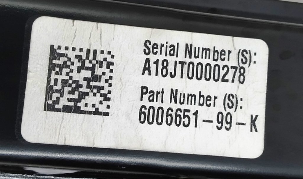 1 Стеклоподъемник передний правый Tesla model S, model S REST 6006651-00-L